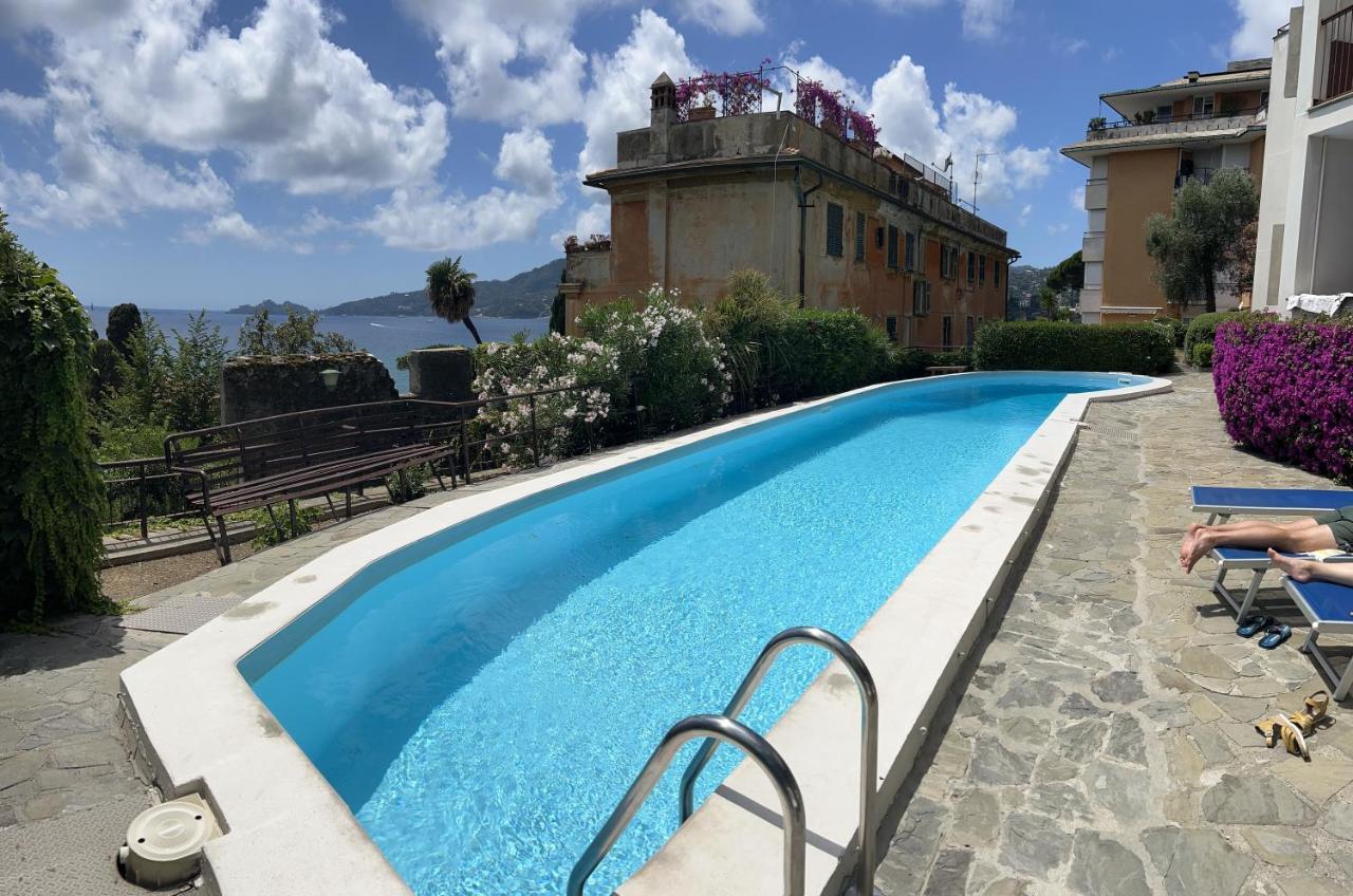 Nautilus Vista Mare Mozzafiato A 180 Gradi- Posto Auto Privato - 2 Camere Matrimoniali Piu 1 Divano Letto Singolo-Sky,Netflix-Wifi 200Mg Rapallo Dış mekan fotoğraf